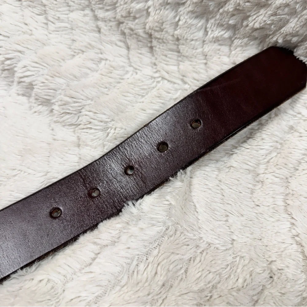 Gray Eagle Maker Brown Rugged Leather Belt for Men, 37